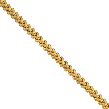 14K Yellow Solid Gold Franco Chain 3 mm